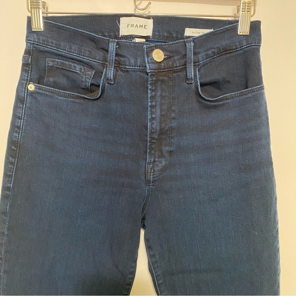 FRAME Le Crop Flare Raw Hem Jeans in‎ Fiona Size 28 Casual - Picture 4 of 15